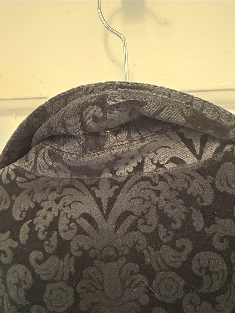 LOFT Black Patterned Velvet Blazer Jacket - Picture 10 of 11